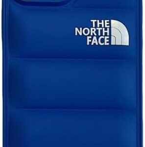 Funda Puffer para iPhone – Diseño Acolchado Estilo Chaqueta Térmica en Azul Eléctrico – Protectora Antigolpes para Modelos 12, 13, 14, 15, 16 (Pro, Pro Max, Plus)