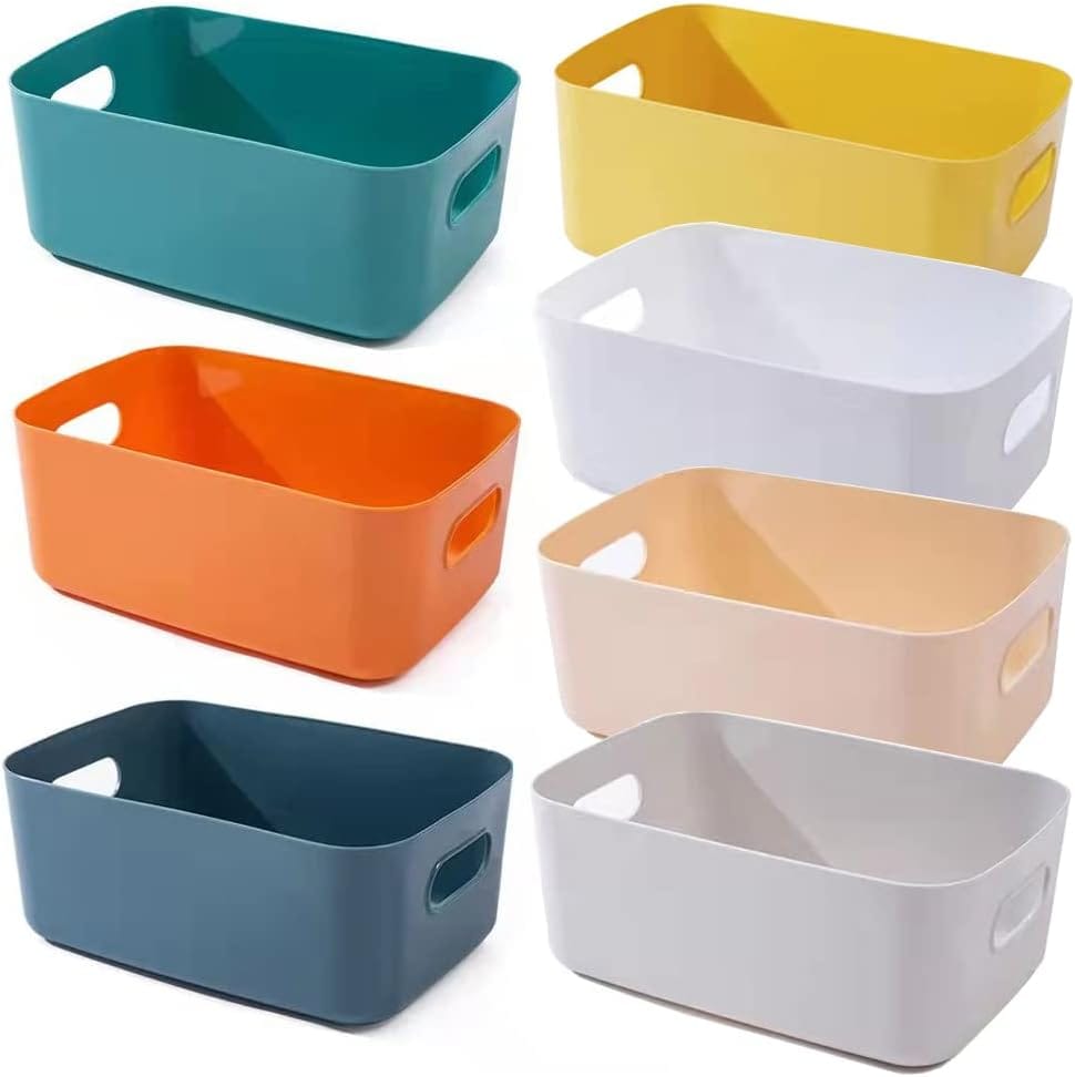 Set of 7 Multicolor Storage Containers | Stackable Airtight Food Organizers