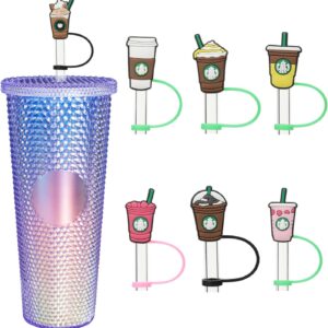 Fundas de Silicona para Sorbetes - Diseño Coffee Shop (Pack x6 Surtido)