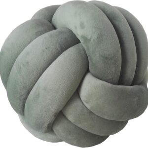 Almohadón de Nudo Escandinavo – Cojín Decorativo Artesanal Gris -Pequeños