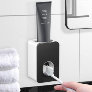 Dispensador Automático de Pasta de Dientes - Soporte de Pared Moderno y Manos Libres