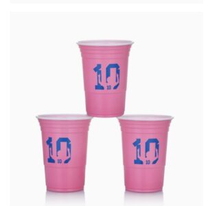 Vasos Descartables de Fiesta Inter Miami - Color Rosa/Azul (Pack x50)