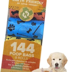 Bolsas Biodegradables para Excrementos de Perro | Pack de 8 Rollos Ecológicos | Bolsas Extragruesas y 100% a Prueba de Fugas | Bolsas de Basura para Mascotas de Alta Resistencia | 4 Colores Vibrantes