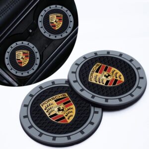 Set de 2 Posavasos de Silicona Antideslizantes para Porsche – Accesorios de Lujo