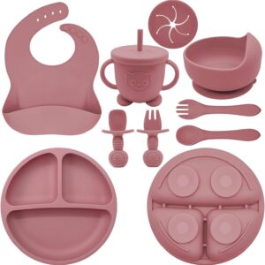 Set de Alimentación de Silicona para Bebé 8 Piezas – Kit Completo para Destete BLW