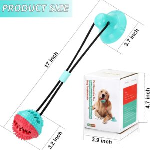 Juguete de Pelota con Ventosa para Perros (en caja) | Mordedor Interactivo de Auto-Tira y Afloja | Juguete de Resistencia para Perros Pequeños y Grandes con Ventosa Ultra Potente