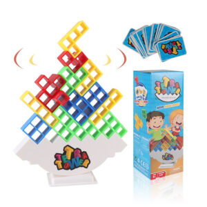 Juego de Equilibrio Tetra Tower | Torre de Bloques Apilables Estilo Tetris | Juguete Sensorial STEM y Puzzle de Mesa | Variaciones de 16, 32 y 48 Piezas | Regalo Educativo Dica Store
