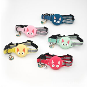 Collar de Seguridad con Soporte para GPS/AirTag | Funda Protectora Integrada para Rastreador de Mascotas | Collar Ajustable de Alta Resistencia para Perros y Gatos | (No incluye dispositivo GPS)