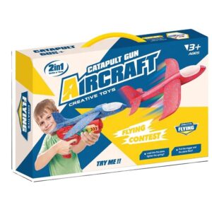 Pistola Lanzadora de Aviones Catapulta 2 en 1 | Set de Aviones de Espuma EPP con Lanzador de Mano y Gatillo | Juguete de Vuelo de Larga Distancia para Niños | Regalo para Deportes al Aire Libre Dica Store