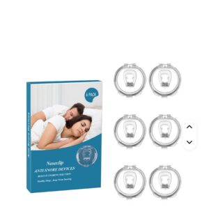 Pack de 6 Dispositivos Antironquidos Magnéticos | Clip Nasal de Silicona Médica Suave y Efectiva