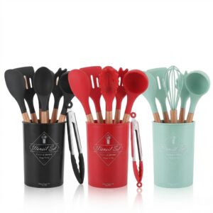 12-Piece Silicone Kitchen Utensil Set | Heat-Resistant Cooking Tools with Handle