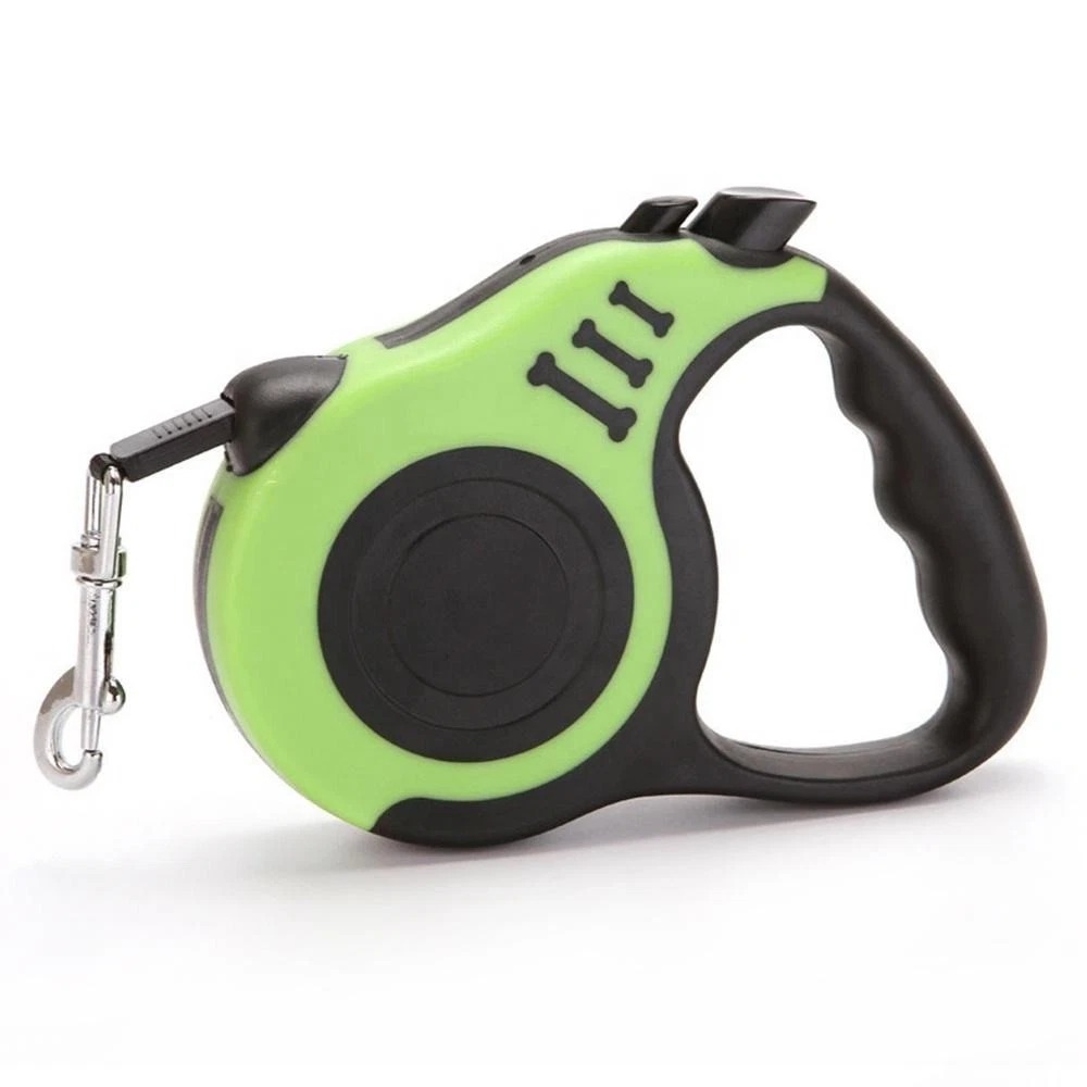 Retractable Dog Leash Anti-Tangle Ergonomic Handle — 16ft Black / 3m Red / 3m Green - Image 3