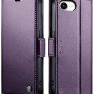 Magnetic Leather Wallet Case Samsung Galaxy S23 Ultra RFID Blocking Flip Cover