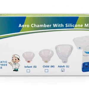 Inhaler Spacer Adults Aero Chamber Silicone Mask Asthma MDI New Sealed