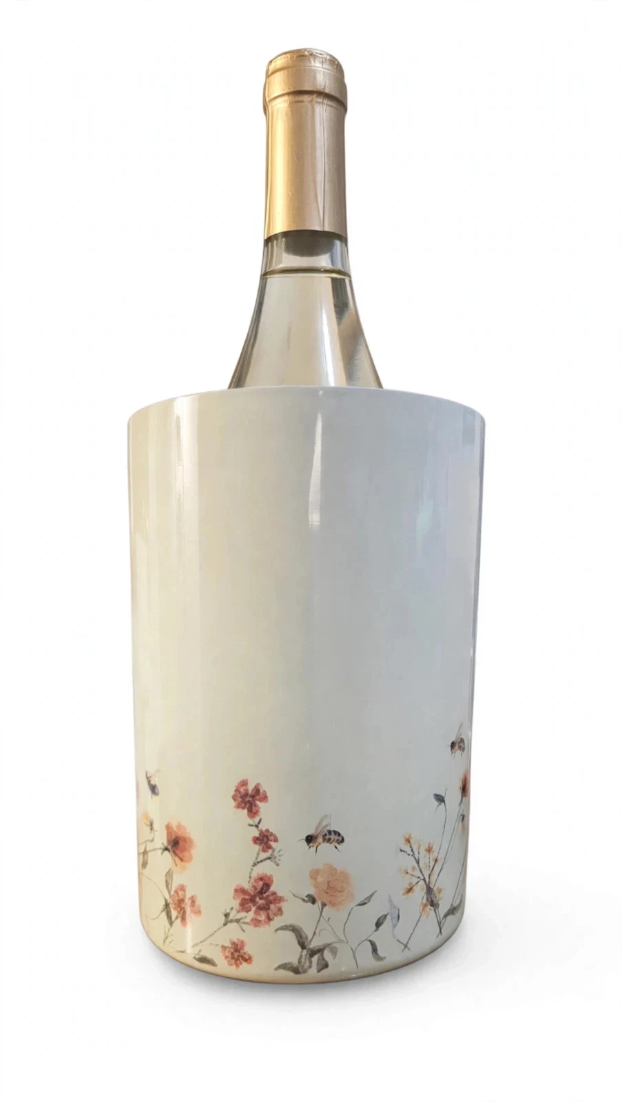 Dwell Six Botanica Wine Chiller Stainless Steel Floral Bee Gift Box BEL-FER BT-WC007 - Image 2