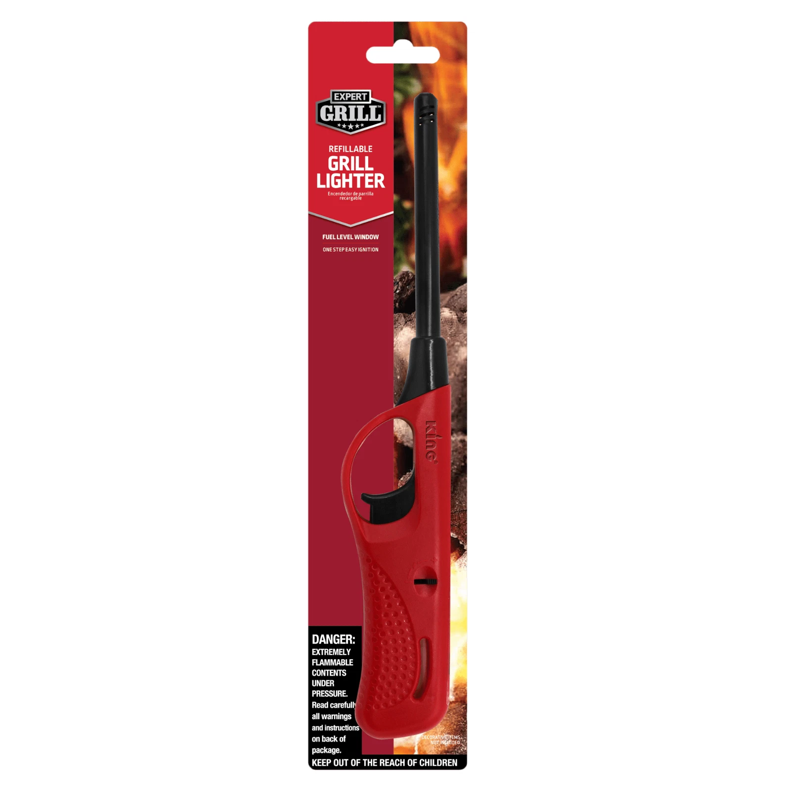 Expert Grill King Size Refillable Grill Lighter Long Reach Easy Ignition