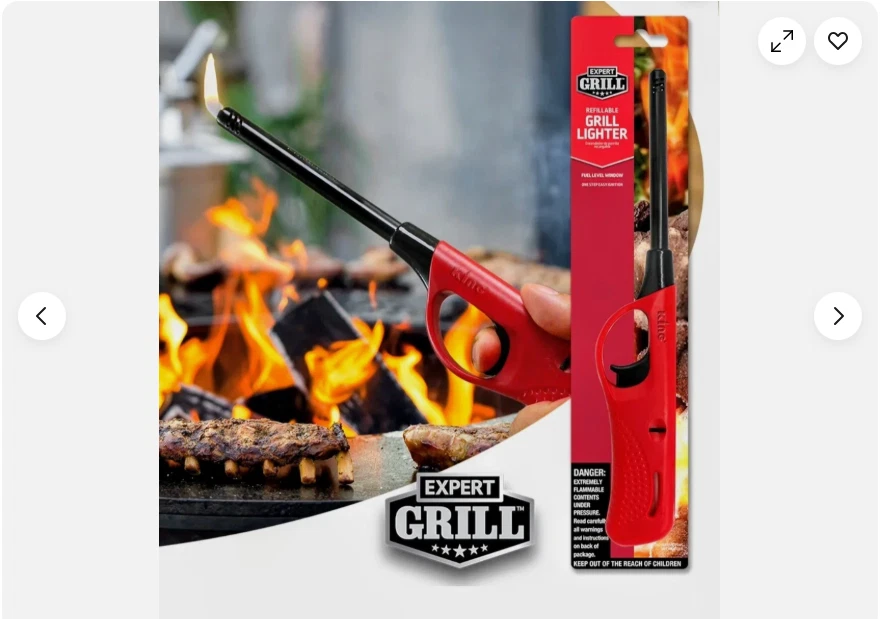 Expert Grill King Size Refillable Grill Lighter Long Reach Easy Ignition - Image 2
