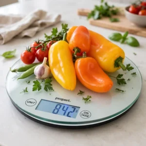 Propert 5kg Round Glass Top Digital Kitchen Scale LCD Backlight Tare Function