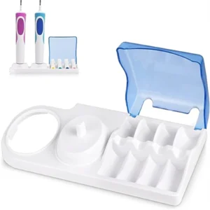 iBrush Stand for Oral-B Electric Toothbrush, Holds 4 Heads/2 Handles Travel Case
